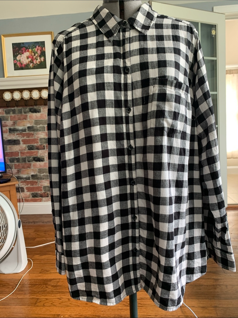 croft & barrow Black and White Check Shirt